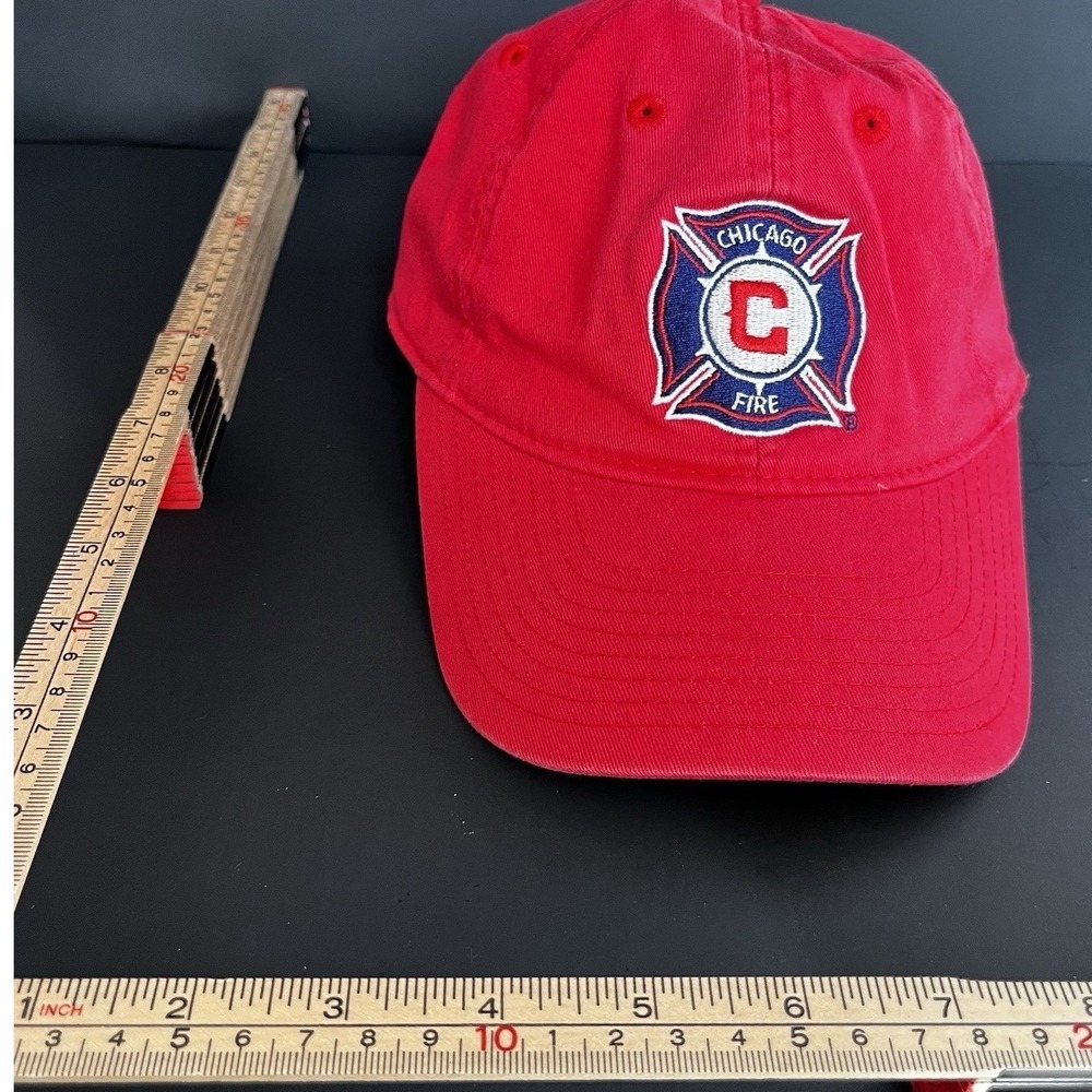 Vintage Adidas Chicago Fire MLS Red Fitted/Flex Fitted Baseball Hat